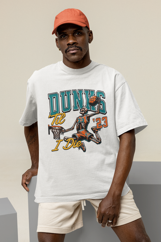Dunks til I Die Oversized Basketball T-Shirt | Premium Cotton