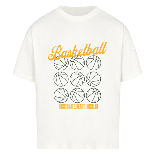 Oversized Basketball T-Shirt Basketball Weiß 100% Baumwolle