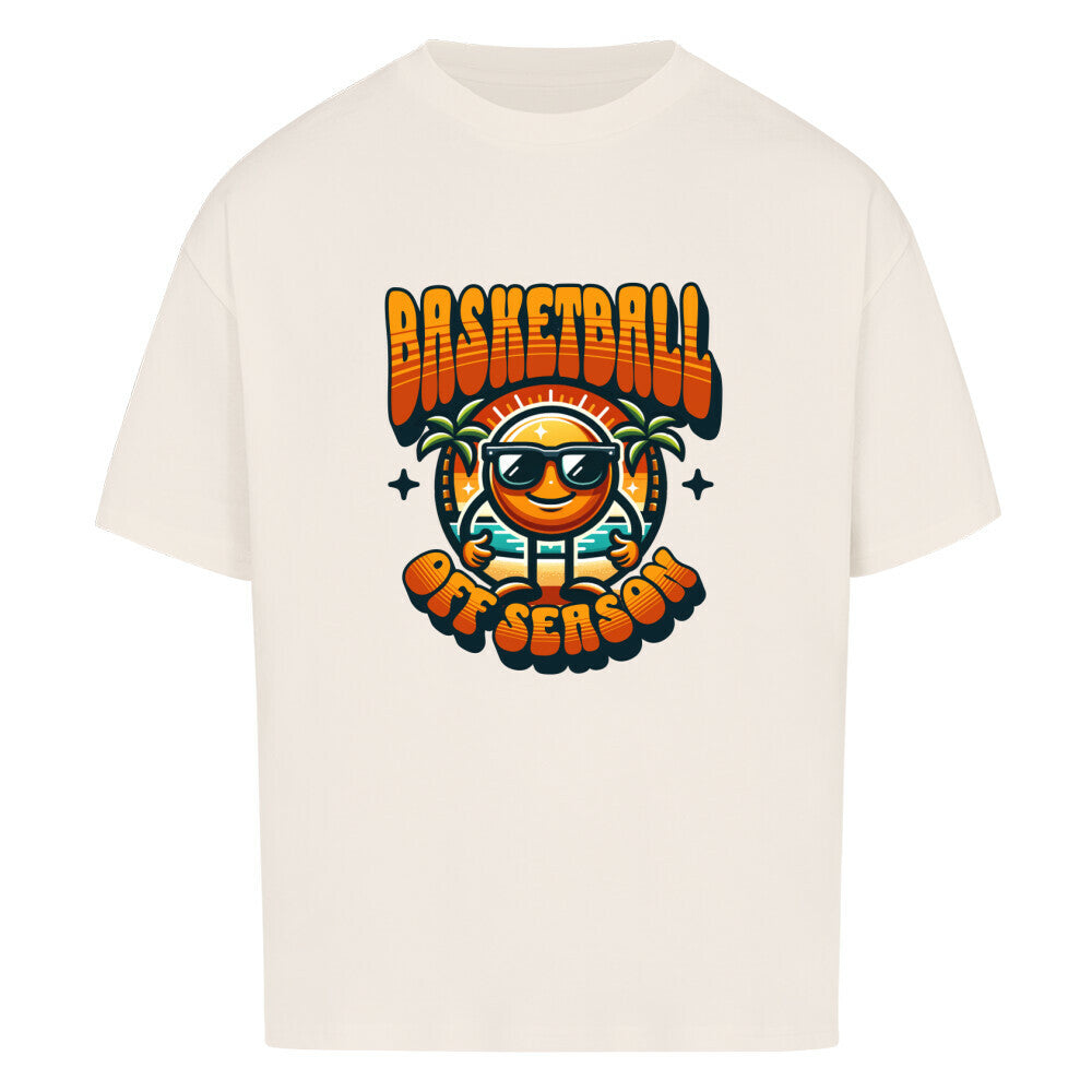 Oversized Basketball T-Shirt Off Season Natural Raw 100% Baumwolle
