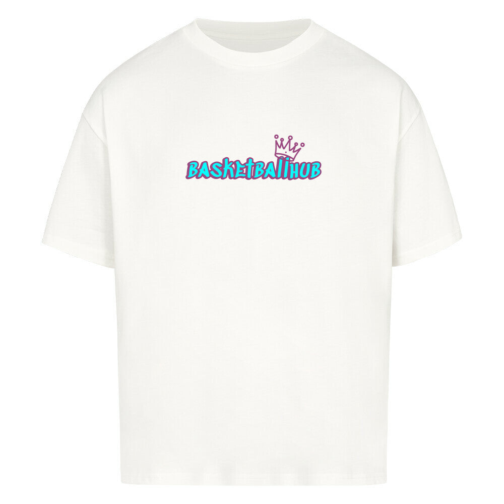Oversized Basketball T-Shirt Basketballhub Weiß 100% Baumwolle