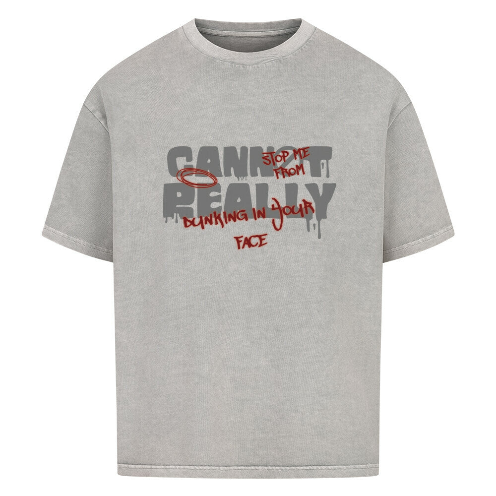 Oversized Basketball T-Shirt You Cannot Washed Grey 100% Premium Baumwolle