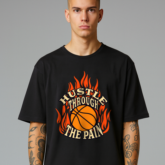 Hustle through Oversized T-Shirt | Premium Cotton
