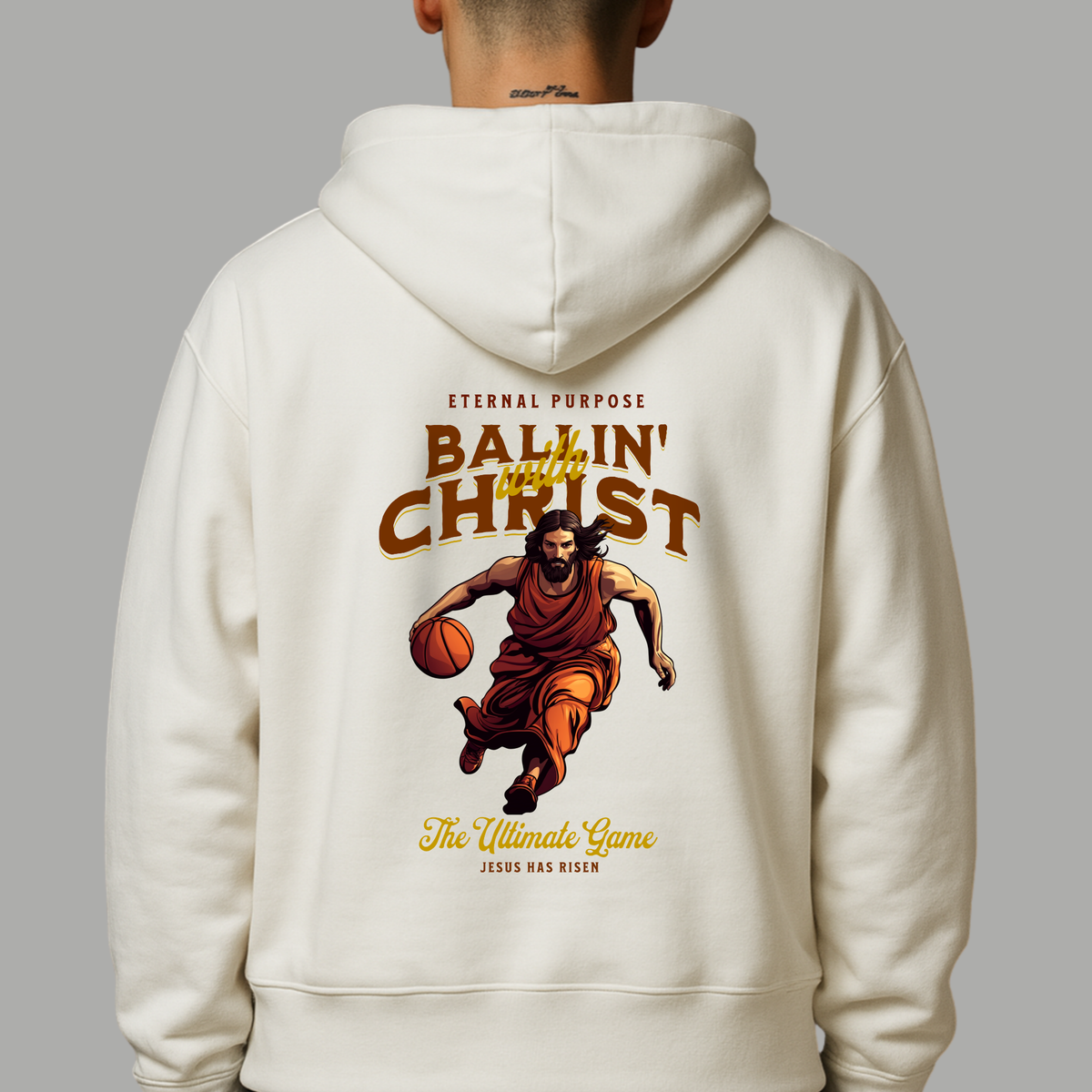 Ballin' with Christ Oversized Hoodie | Premium Cotton