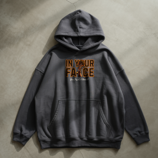 In Your Face Oversized Basketball Hoodie | Premium Cotton