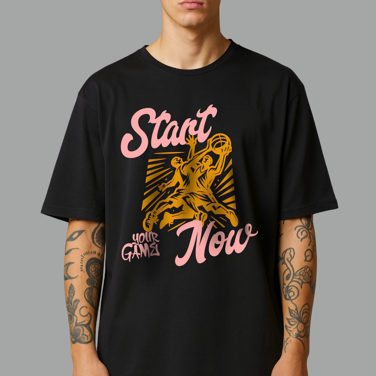 Start Your Game Now Oversized T-Shirt | Premium Cotton