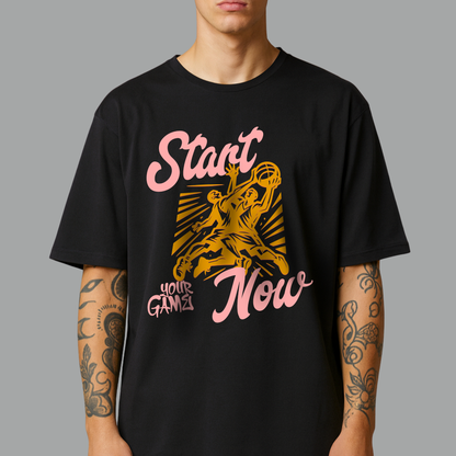 Start Your Game Now Oversized T-Shirt | Premium Cotton